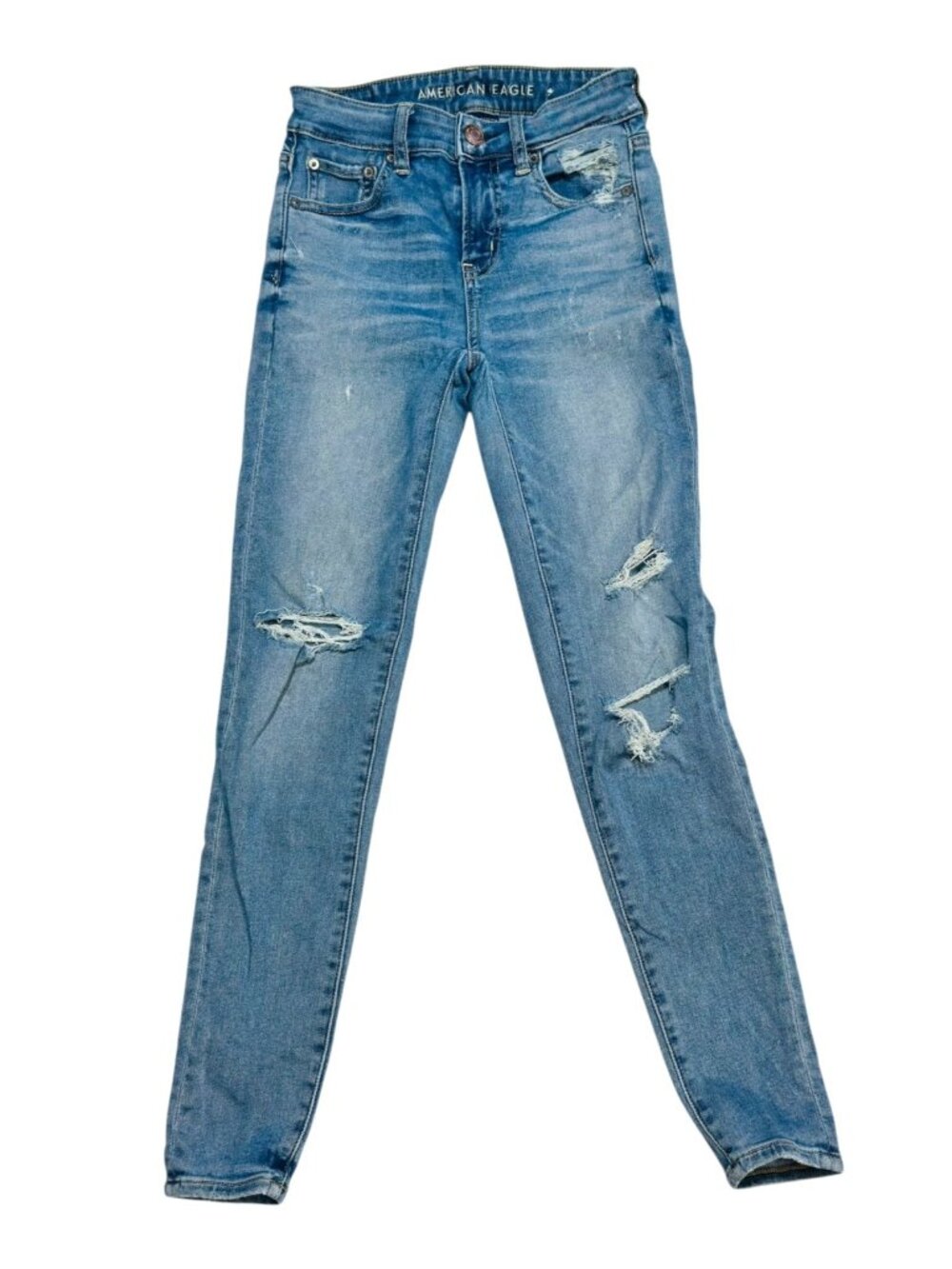 American Eagle Distressed Jeans Womens Size 0 Next Level Stretch